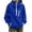 Blue, variant on Women's Windbreaker Jackets Lightweight Waterproof Rain Jackets for Women Adjustable Full Zip Drawstring Hooded Jacket Versatile Solid Color Outdoor Ski Shell Coat with Pockets L