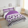 thumbnail image 3 of Manfei Bohemian Aztec Full Size Comforter Sets 3-Piece for Teens Boys Girls,Polka Dots Bedding Comforter Set,Hippie Tribal Lightweight Bedding Sets,Ultra Soft Home Decor,Reversible, 3 of 8