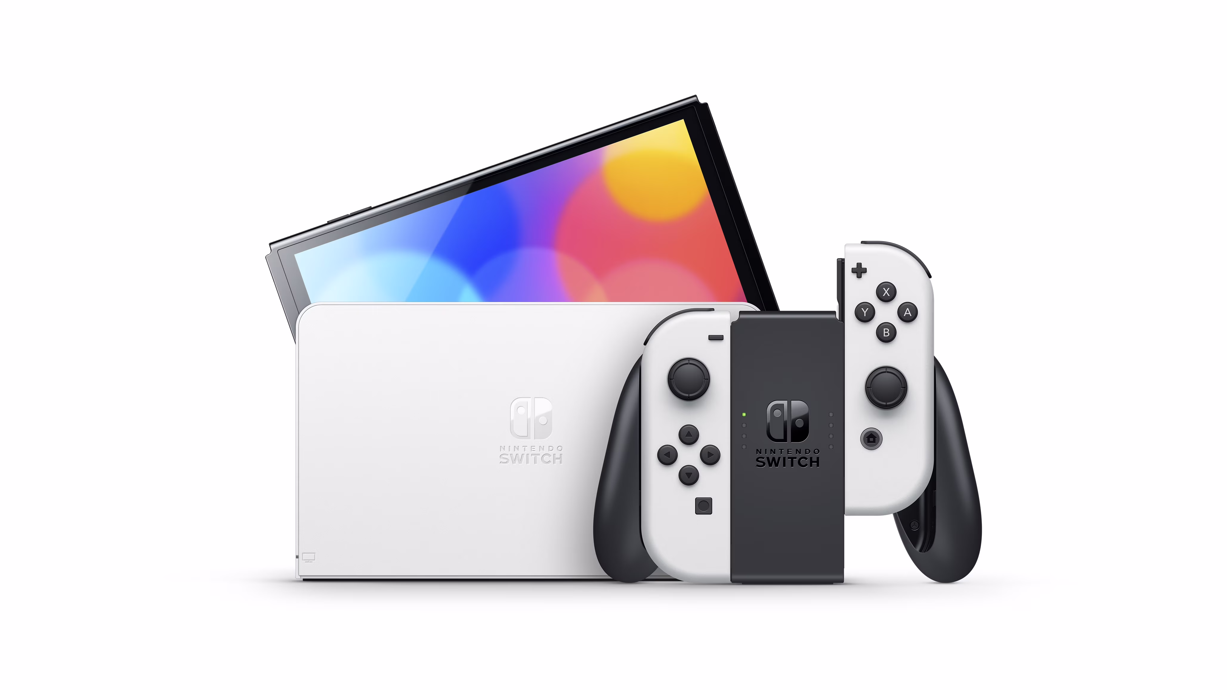 Restored Nintendo Switch OLED with White Joy-Cons