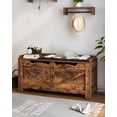 thumbnail image 2 of Hzuaneri 39.4" Storage Bench,Lift-Top Storage Trunk, Toy Box Chest, Rustic Brown SB04501X, 2 of 7