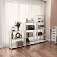 thumbnail image 4 of Quincy 58.2 in. Tall Wood 4-Shelf Modular Shelving Unit With Support Rods, 4 of 14