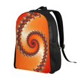 thumbnail image 2 of Fuzoiu Orange Rotating Print Laptop Backpack,Work Business Backpacks, Large Capacity Nurse Bag College Bookbag for School, Waterproof Casual Daypack for Travel, 2 of 8