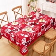 thumbnail image 3 of Valentines Day Tablecloth Round 60 Inch, Pink Buffalo Plaid Tablecloth, Love Hearts Table Cloth, Waterproof Table Cover for Valentine''s Day Party Kitchen Dining Room Holiday Decor, Pink, 3 of 6