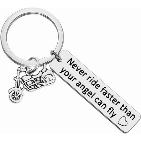 Couple Keychain Biker Gift Valentines Day Keychain Gifts Couple Jewelry Ride Safe Handsome Because I Love You Keyring Motorcycle Keychain for Boyfriend Husband Trucker Gift Christmas Birthday Gift