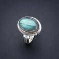 thumbnail image 2 of StarGems&reg; Natural Labradorite Handmade 925 Sterling Silver Ring 8 F0078, 2 of 7