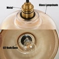 thumbnail image 5 of Rustic Amber Glass Pendant Lighting for Dining Room, Modern Farmhouse Pendant Lamp, Retro American Style Pendant Light Fixture, Vintage Simple Pendant Light for Kitchen Island Over Table, 5 of 7