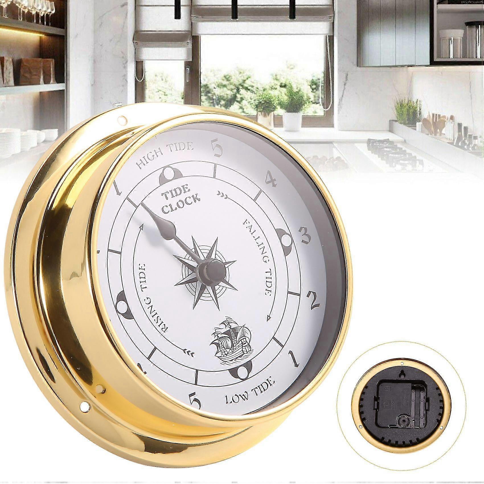 Tidal Clock, Tester Copper Shell Marine compatible with Weather Station, Wall Hanging Boat Using Tidal Clock, 1