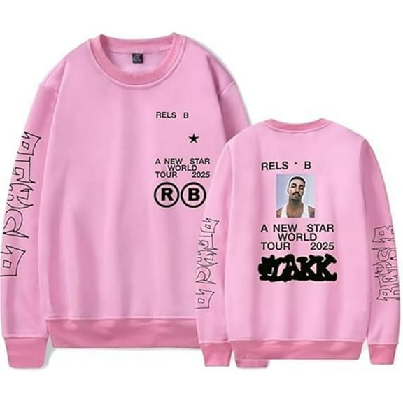 Rels B Tour 2025 Long Sleeved Unisex Clothing Printed Trend Cool Fashion Pullovers