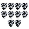 BQLZR 0.96mm Standard Guitar Practice Picks Plectrums Black White Cow Pattern Musical Accessories Printed Both Side Pack of 10