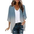 thumbnail image 3 of Jsaierl 3/4 Length Sleeve Cardigans for Women Summer Open Front Shirts Retro Graphic Ladies Blouses Workout Retro Tunic Tops S-2XL, 3 of 6
