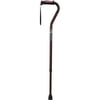 Hugo Adjustable Offset Handle Cane with Reflective Strap, Cocoa