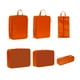 thumbnail image 2 of 6 cubos de embalaje para bolsa de zapatos de viaje, ligeros y ahorradores de espacio para artículos de tocador. naranja, 2 of 9
