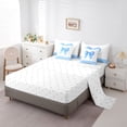 thumbnail image 5 of Feelyou Blue Fashion Bowknot Twin Bedding Sets 7-Piece, Kawaii Dreamy Bow-tie Bedding Comforter Set, Fairy Tale Princess Reversible Sheet Sets, Luxury Bedroom Decor, 5 of 8