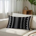 thumbnail image 6 of Black Boho Throw Pillow Cover 20 x 36 Inch Decorative Pillow Cover Ethnic Tribe Striped Vintage Lumbar Pillowcase Seasonal Rectangle Cushion Case for Couch Sofa Bed Living Room, 6 of 9