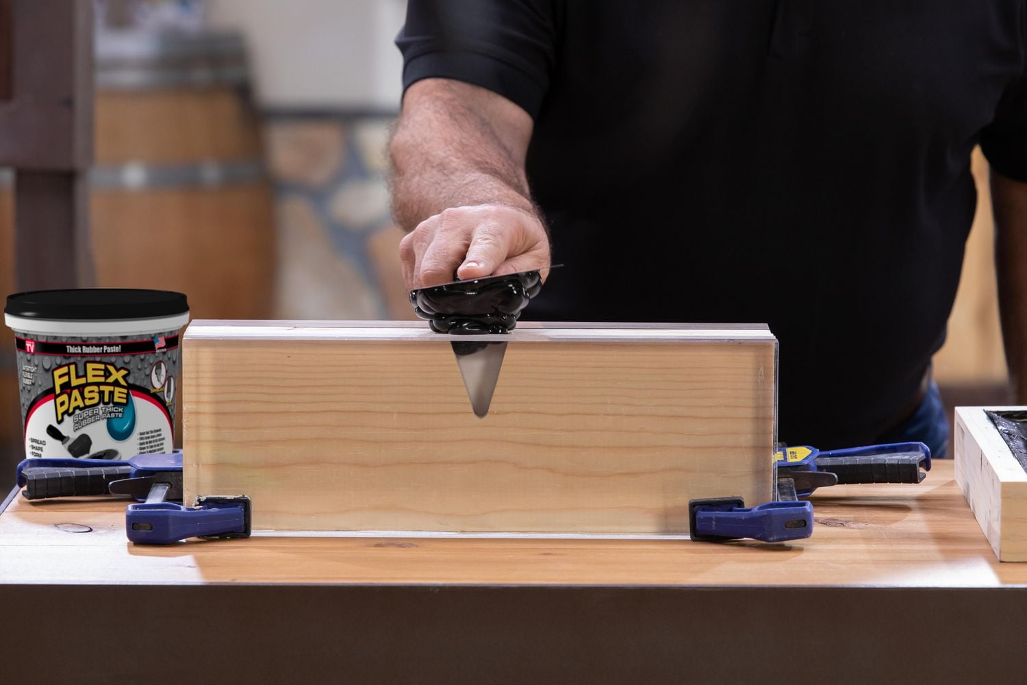 FLEX PASTE WHITE 1 LB SUPER THICK RUBBER PASTE, STOP LEAKS FAST!