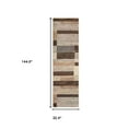 thumbnail image 3 of HomeRoots 487076 2 x 3 ft. Slate Patchwork Power Loom Stain Resistant Rectangle Area Rug, 3 of 7