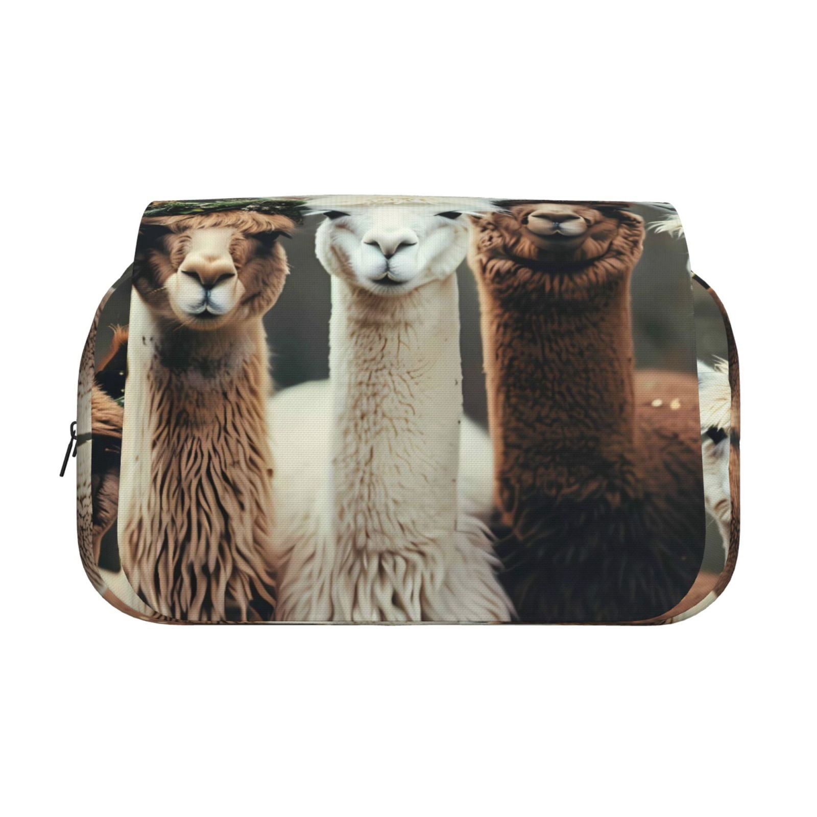 Large-Capacity Flip-Top Double-Layer Pencil Case, Multi-Functional Pocket Pen Case, Durable Stationery Organizer Cute Llamas Alpacas Mysticism (2)