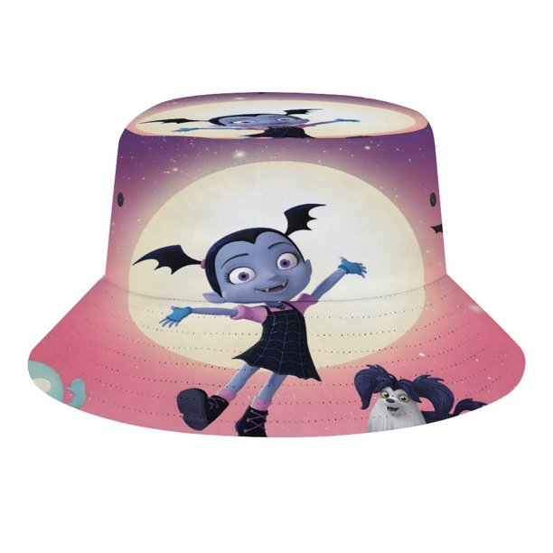 Vampirina Sombrero bucket para adultos, gorra de protección solar, sombrero de pescador plegable para viajes al aire libre, pesca y actividades de verano