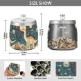 thumbnail image 2 of Yayeee Ashtray with Lid for Cigarette Smokeless Stainless Steel Home Ash Holder, Dinosaur at Night, 2 of 7