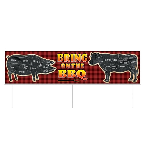 Plastic Jumbo Bring On The BBQ Yard Sign