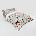 thumbnail image 3 of Ambesonne Christmas Bedding Set 3 Pcs, Vintage Xmas, Twin, Petrol Blue Brown, 3 of 3
