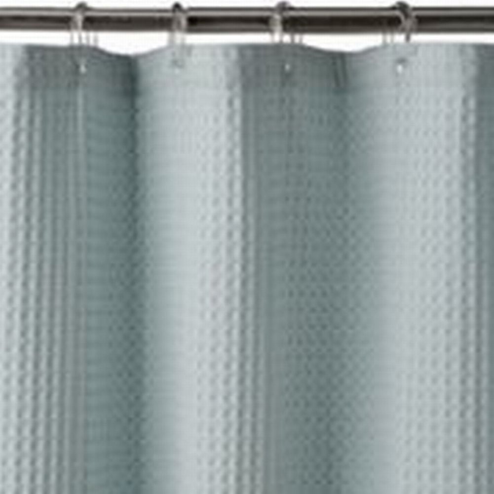 Sonoma Blue Waffle Weave Fabric Shower Curtain Cotton Bath - Walmart