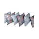 thumbnail image 1 of Set 6 Cojines Decorativos 3 Decorados 3 Lisos Grises Líneas Rojas Gris Perla, 1 of 4