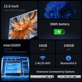 thumbnail image 4 of 2026 15.6" College Laptop with FHD IPS Display Intel Pentium Gold 6500Y up to 3.4GHz, 16GB RAM 240GB SSD, Type-C PD Fast Charging WiFi 5 Bluetooth 5.0 Lightweight Multi-Port Notebook for Work & Study, 4 of 6