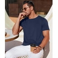 thumbnail image 2 of Camiseta COOFANDY Cuello Redondo para Hombre Azul Marino, 2 of 4