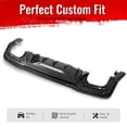 thumbnail image 2 of Ikon Motorsports Rear Diffuser, Compatible with 2024-2026 Ford Mustang V6/GT, Rock Style Matte Black PP Polypropylene Shark Fin Rear Bumper Valance Spoiler, Air Dam Chin Splitter Molding 1PC, 2 of 7