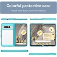 thumbnail image 2 of for Google Pixel Fold Clear Case, Transparent Pixel Fold Back Cover TPU + PC Shockproof Drop Protection Slim Phone Case for Google Pixel Fold 2023 - Blue, 2 of 14