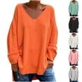 thumbnail image 2 of Tumotour Pullover for Women V-Neck Long Sleeve Casual Loose Top 2025 Sweatshirts Blouse Tops, 2 of 4