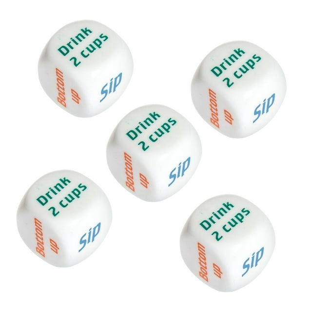 Leutsin 5Pcs Party Dice Wagers Game Dice,Friends Dinner Creative Dice (Random Color)