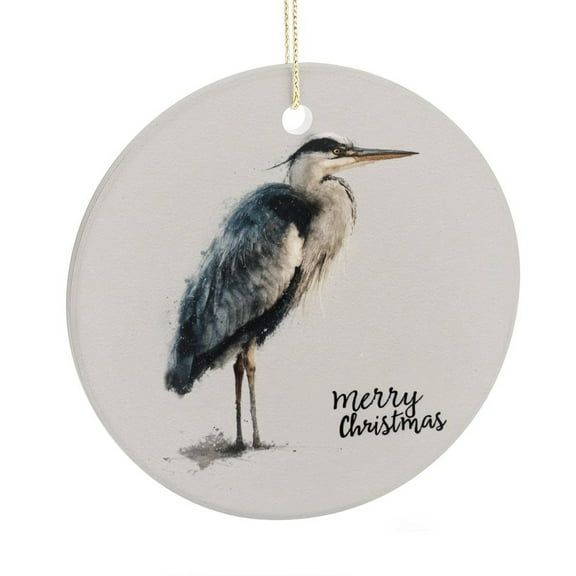 Christmas Ornament Watercolor Heron Christmas Tree Ornaments Blue Heron Bird Collectible Present Gift Xmas Tree Decoration Christmas Ornament for Family Sister Friend