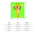 thumbnail image 3 of Cozy Flannel Blanket with Cartoon Giraffe Design - Soft Warm Perfect for Sofa Travel Bed and Chair - Cheerful & Fun, 3 of 5