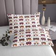 thumbnail image 3 of Erosebridal Cute Pink Camper Travel Trailer Coverlet Set Queen, Let's Go Camping Print Bedding Set 3 Pieces, 3 of 5