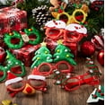 thumbnail image 2 of Joyfy 12 Pcs Christmas Eyeglasses Frames Glitter Photo Props for Kids Adult Party Favors Holiday Supplies (One Size Fits All), 2 of 8