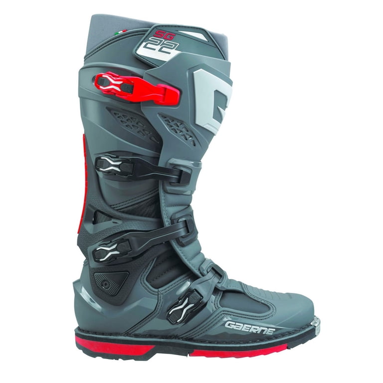 Gaerne SG22 Mens MX Offroad Boots Anthracite/Black/Red 11  display picture 3