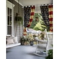 thumbnail image 4 of nqOlkjepod Outdoor Curtains for Patio Waterproof, Vintage American Flag Outdoor Privacy Panels Grommet, Farmhouse Shabby Retro Red Blue Blackout Outside Curtains for Porch/Cabana 54"x84", 2 Panels, 4 of 8