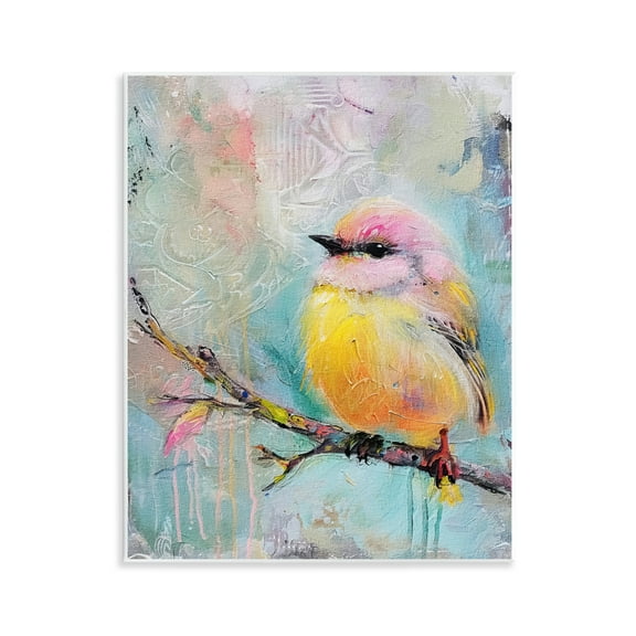 Stupell Industries Soft Pastel Bird Animals Painting Unframed Art Print Wall Art, 11 x 14