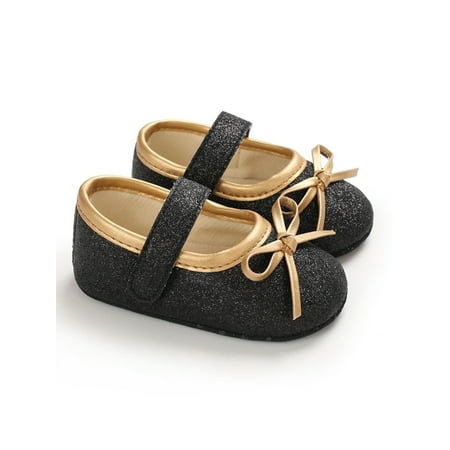 

Tenmix Infant Mary Jane Prewalker Crib Shoes Soft Sole Flats First Walkers Princess Dress Shoe Toddler Cute Lightweight Black 18-24 months