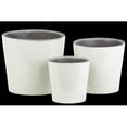 thumbnail image 1 of Pot Rond en Céramique avec Fond Effilé, Ensemble de Trois, Blanc, 1 of 1