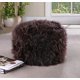 thumbnail image 1 of Puf otomano Fuzzy - Negro AEWholesale 10016119, 1 of 2