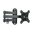 thumbnail image 1 of TV Wall Mount Bracket Fixed Flat Panel TV Frame Support 15 Degrees Tilt Angle for 10-27 Inch LCD LED Monitor Flat Panel (Black), 1 of 9