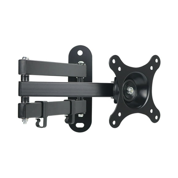 Black TV Wall Mount Bracket with Universal Hole Pattern for 1027 Inch LCD LED Monitor Home Use