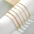 thumbnail image 5 of Bohemian Metal Chain Bracelet Set For Women Geometric Gold Color Thick Link Chain Bangle Female Fashion Jewelry, 5 of 6