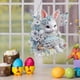 thumbnail image 1 of Kit de pintura de diamantes de conejo de Pascua con cadena | Decoración de ventanas y puertas con diamantes de imitación 5D para primavera | Corona colgante de pared DIY para niños y familia, 1 of 9