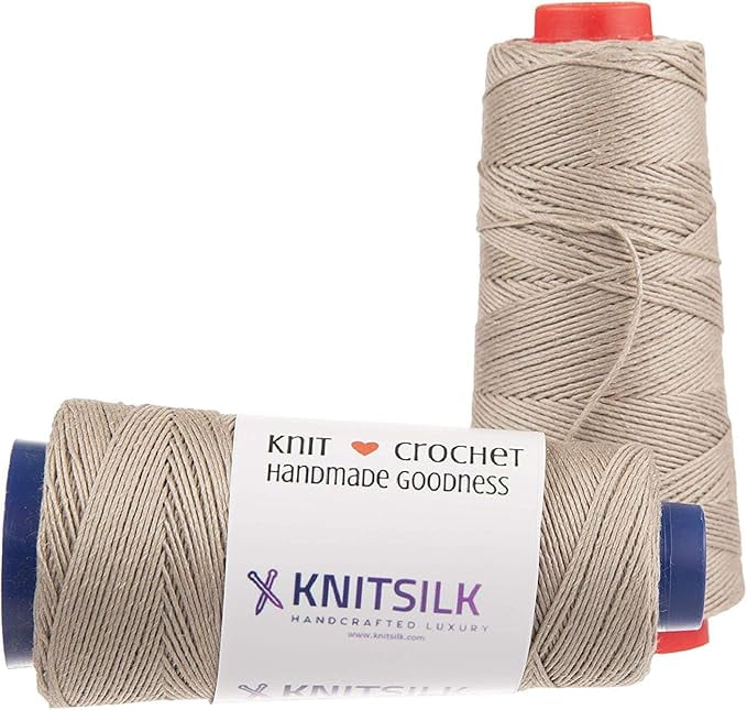 Knitsilk Pure Silk Viscose Blend Yarn in Cones -Perfect for Crochet and Knitting,Jewellery,DIY Projects(8ply -160 Yards,Oak-Pack of 1)