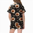 thumbnail image 4 of CAUYDY Kids Halloween Pajamas Sets Girl Button-Down Silk Sleepwear 2 Piece Short Sleeve Loungewear Clothes Set,4-5 Y, 4 of 5