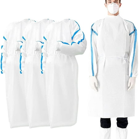 

AMZ Supply Microporous Robes White Adult Frocks X-Small Laminated Polypropylene Robes 50 gsm Pack of 25